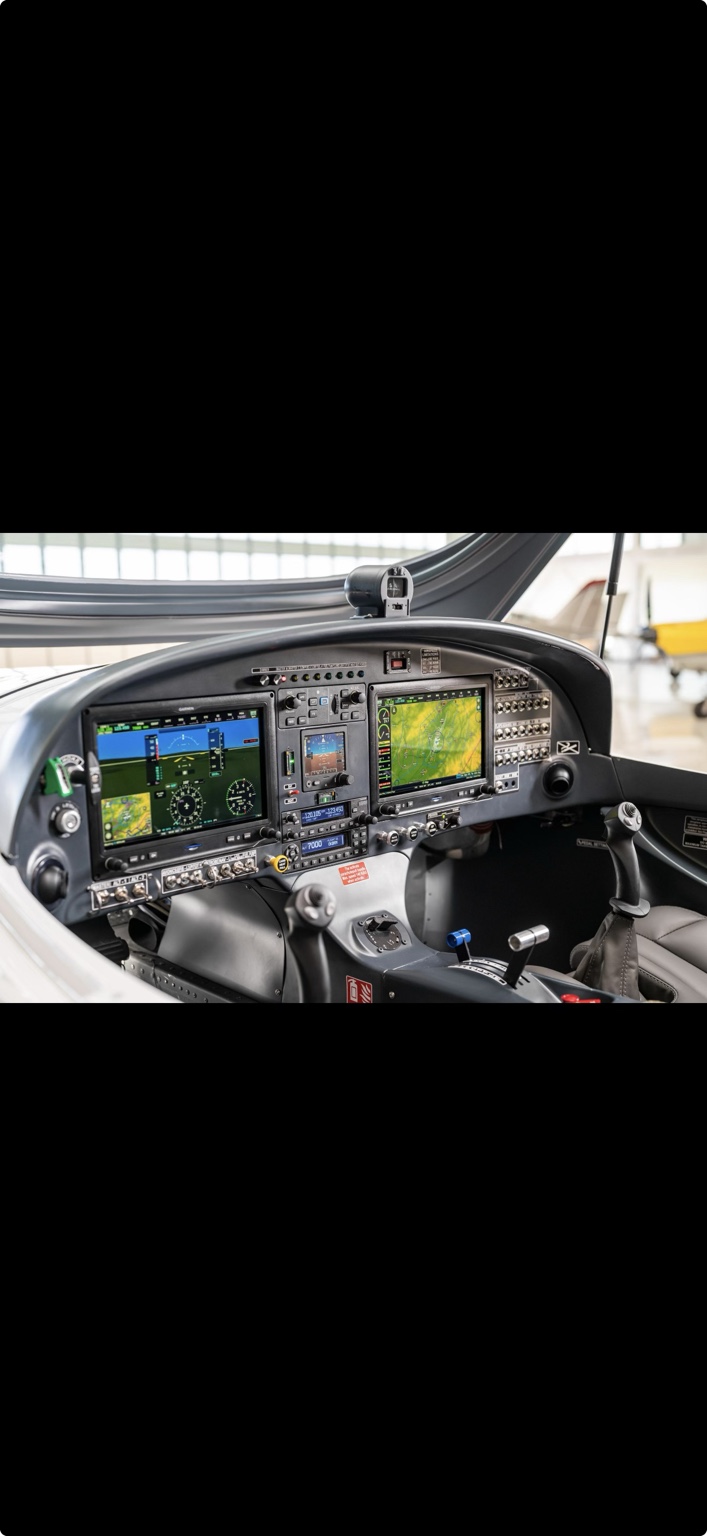 Clean modern general aviation cockpit and cabin